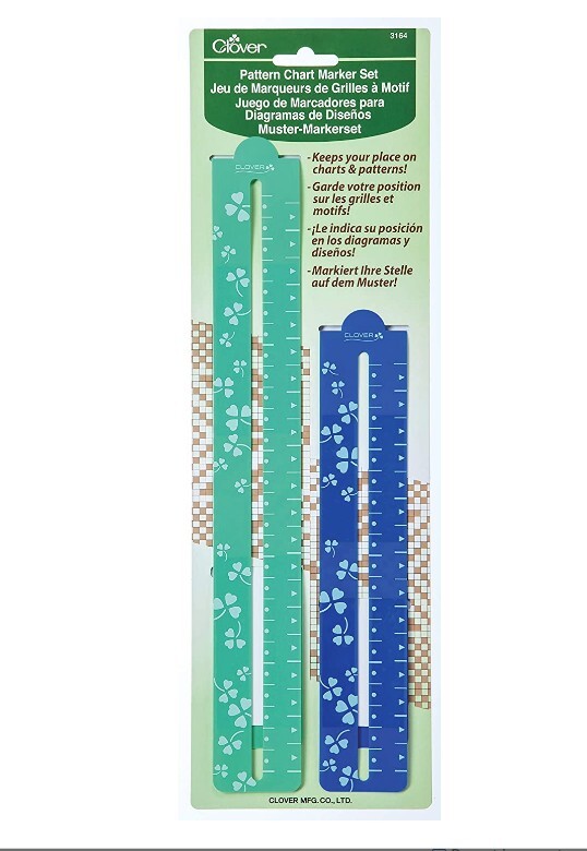 Clover 3164 Pattern Chart Magnetic Gage Place Marker Set 8-1/2" & 11-3/4"