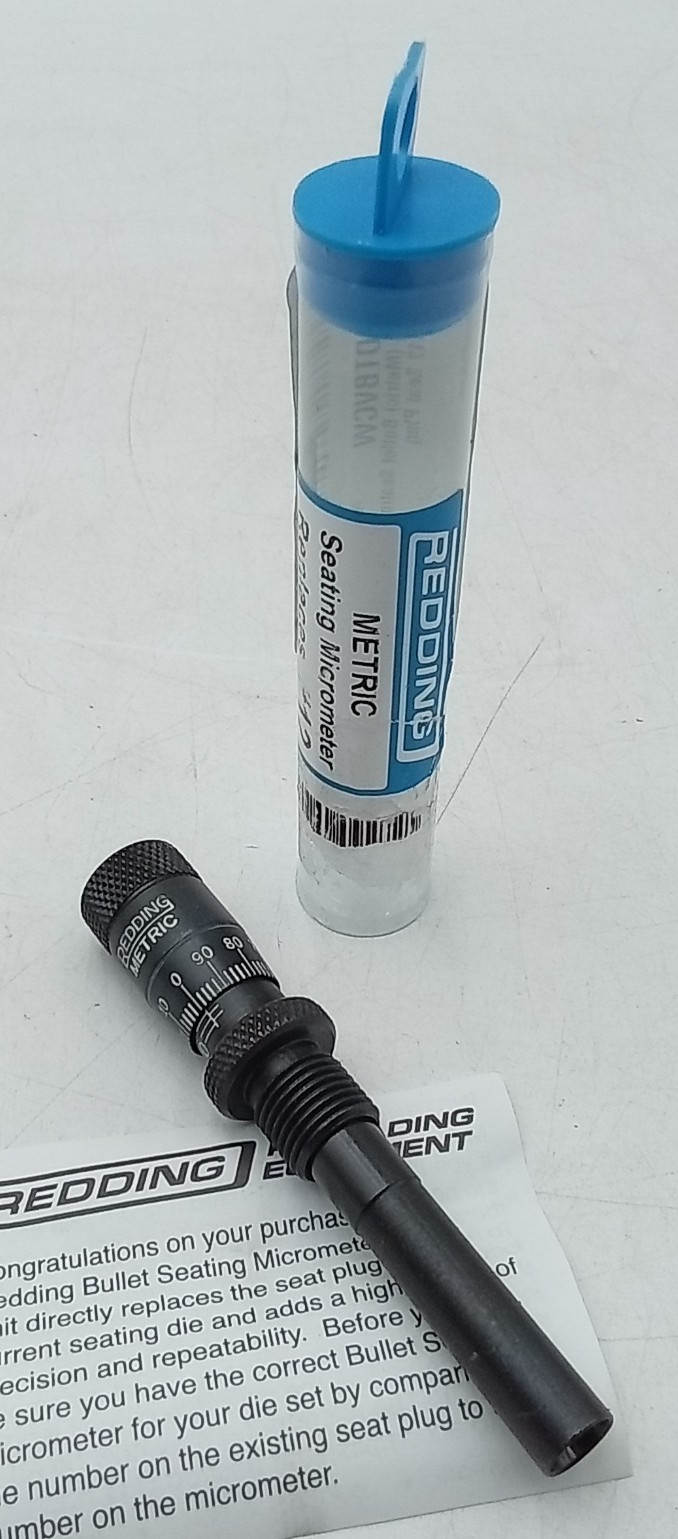 Redding metric Bullet Seating Micrometer #12 Seat Plug STD
