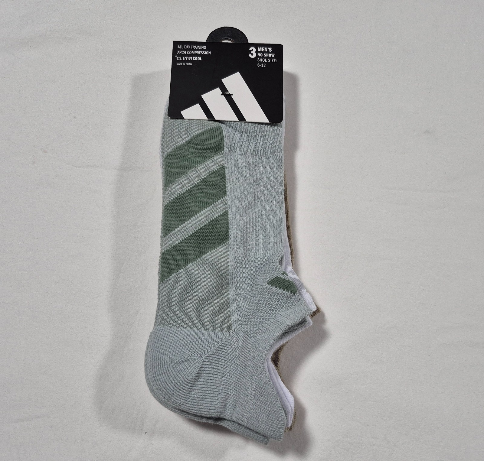 Adidas Mens All Day Training Clima-cool No show Arch Compression Socks Size 6-12