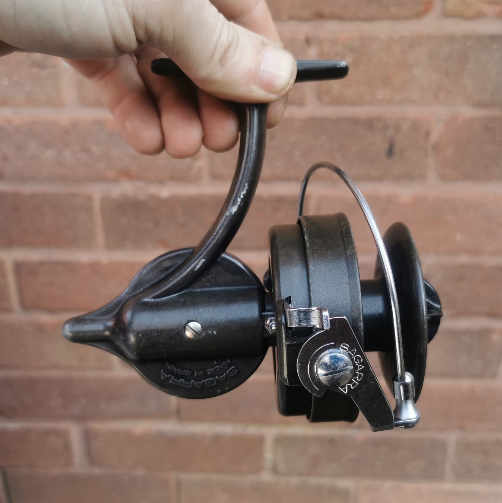 Rare Vintage Sagarra Junior fishing reel Collectable Traditional Made In Spain