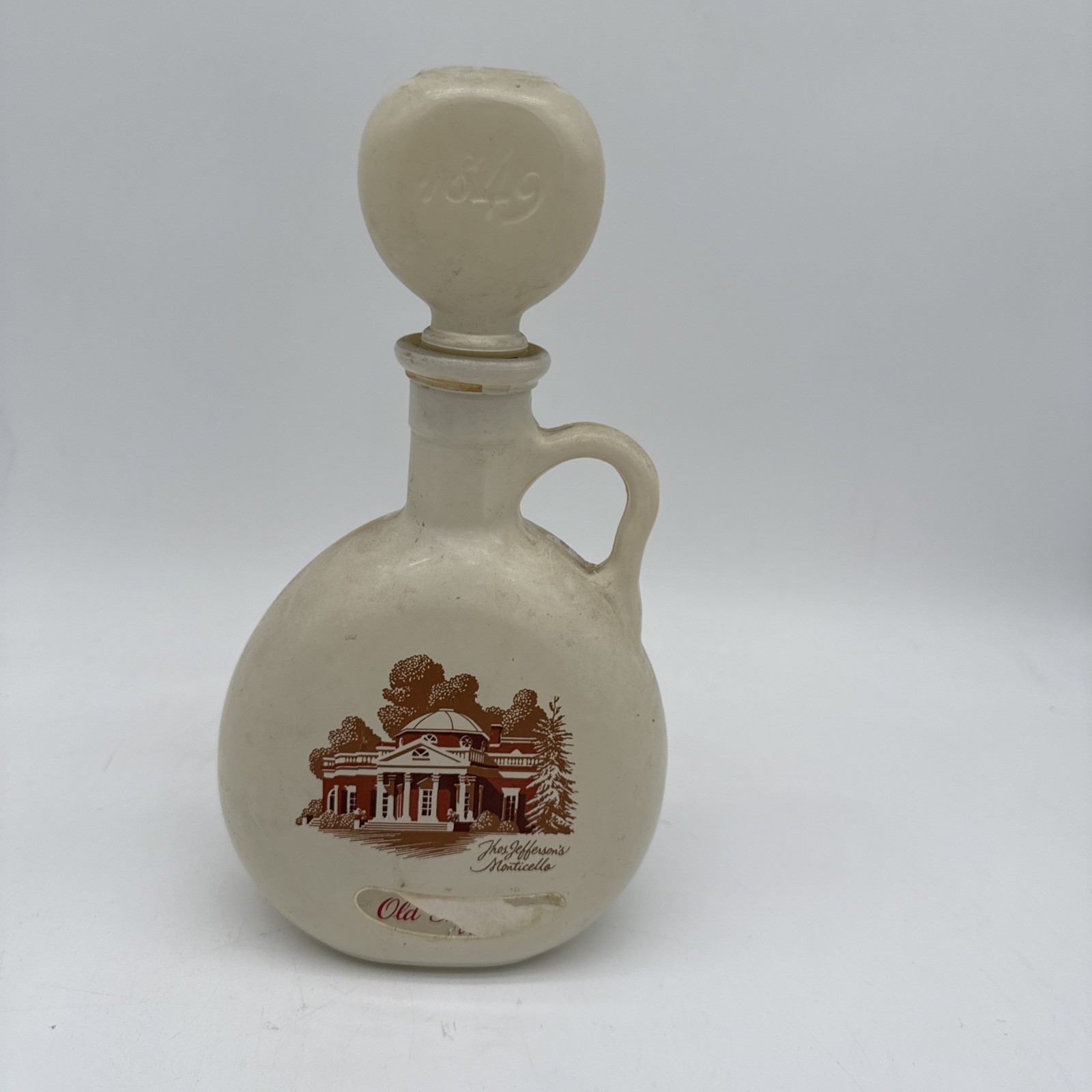 Vintage Old Fitzgerald Thomas Jefferson Monticello Decanter With Stopper