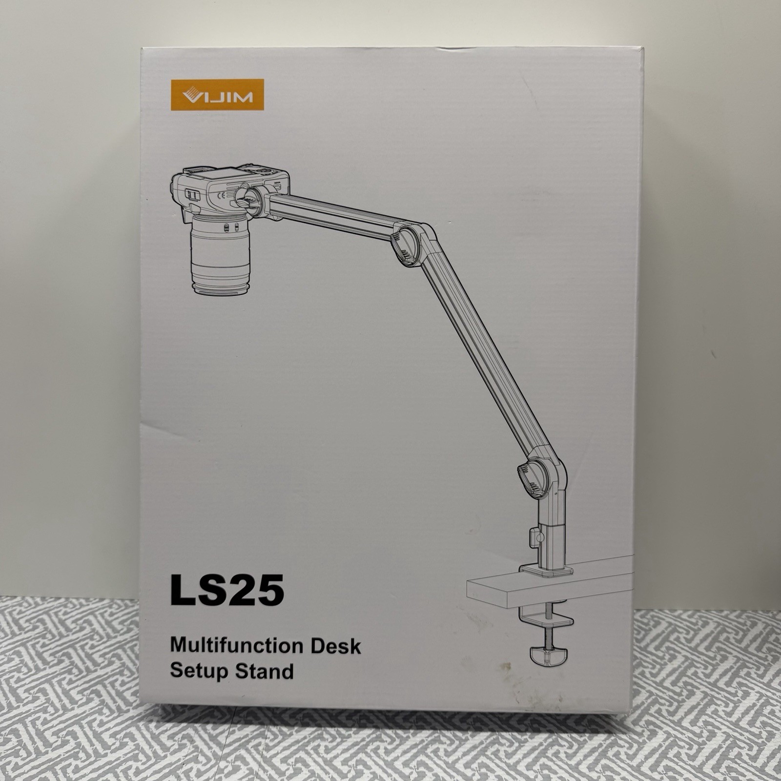 Ulanzi VIJIM LS25 Desk Setup Stand Camera Mic Boom Arm Overhead Mount CIB O-Box