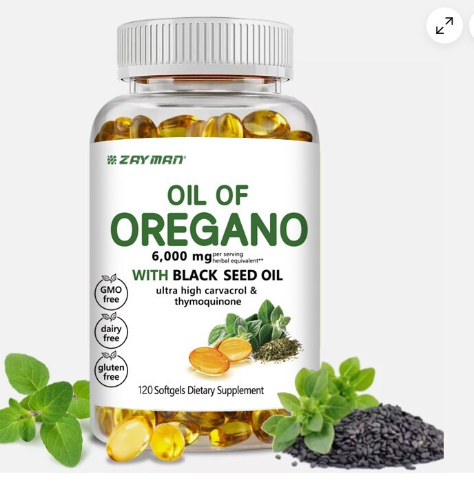 2 Pack Ingredients Oil of Oregano 120 Softgels Formulated with Black Seed Oil