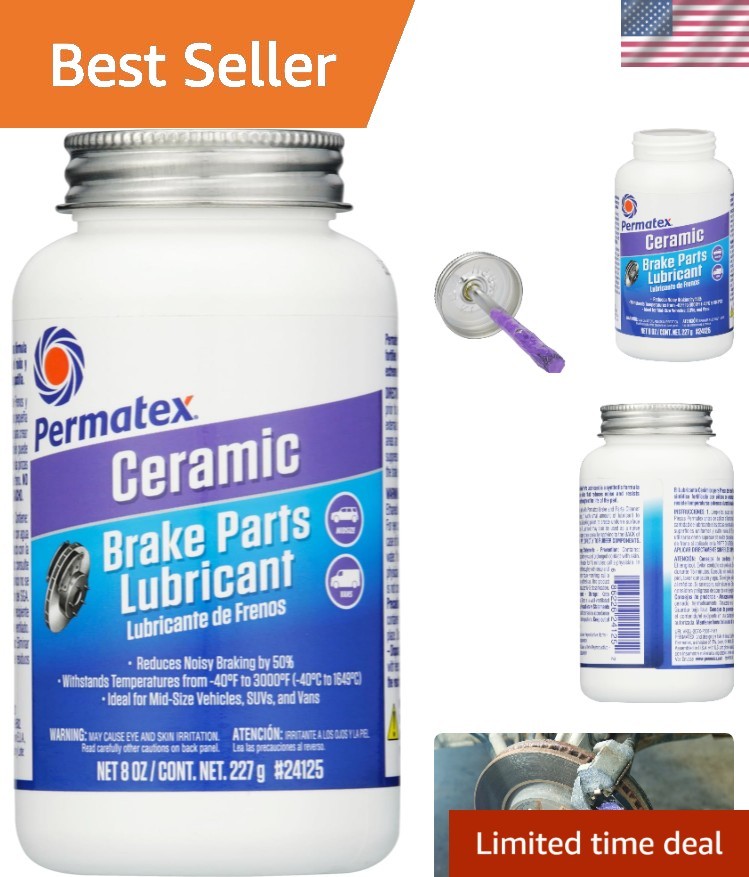 Ceramic Extreme Brake Parts Lubricant, 8 Oz - Superior 100% Synthetic Formula