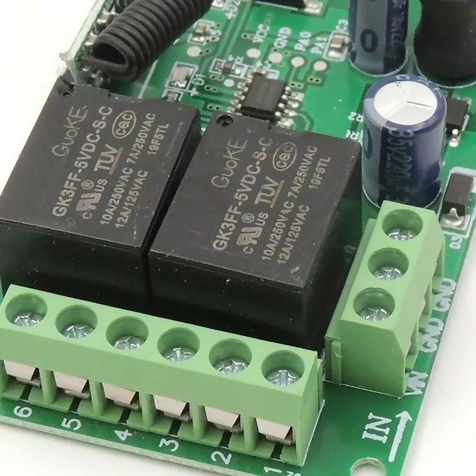 DC 6V 12V 24V 2CH RF Relay Transmitter Wireless Remote Control 433MHz Universal