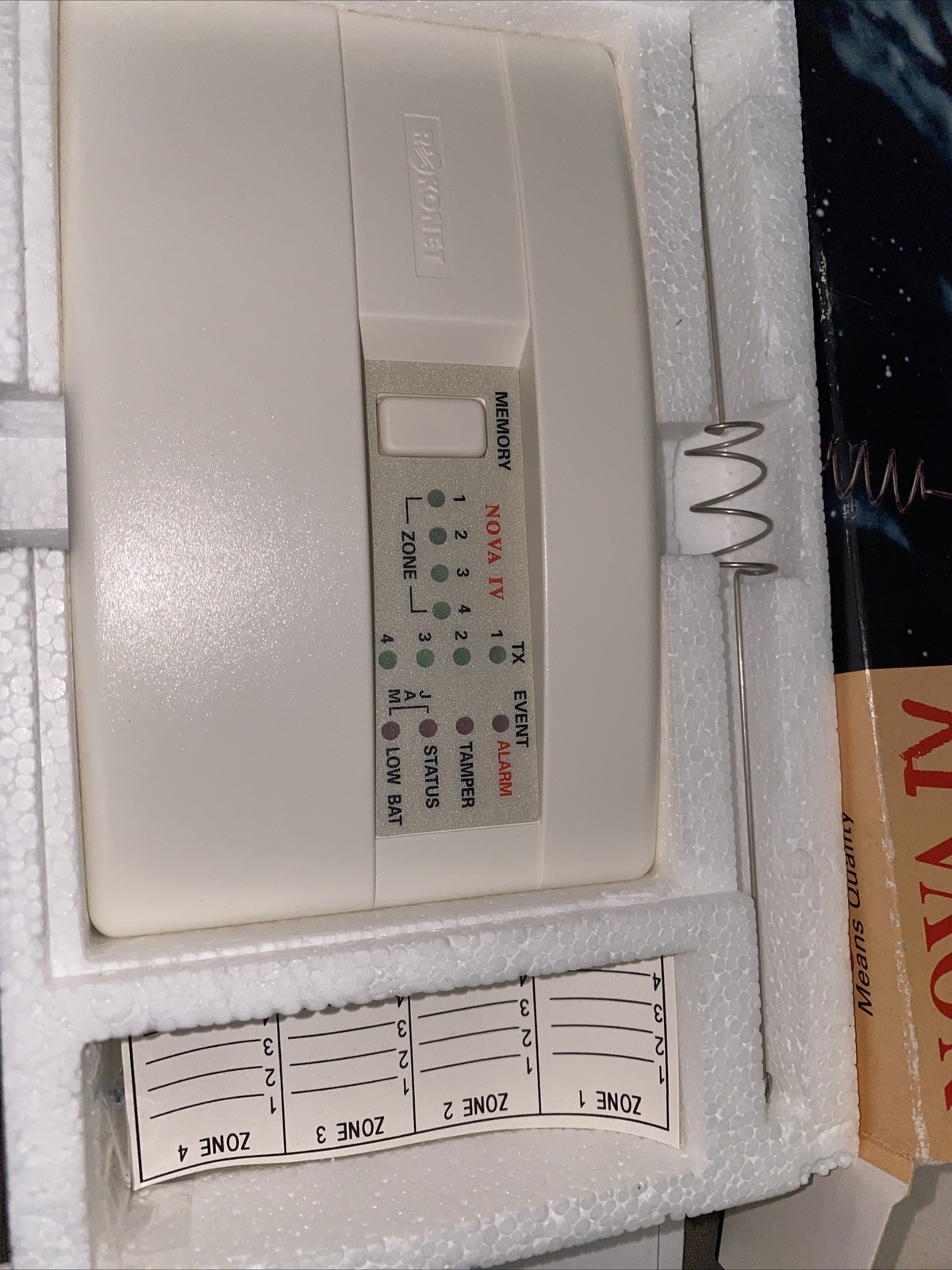 Wireless Security Receiver NOVA IV Programmable 4-Zone 16 Channels