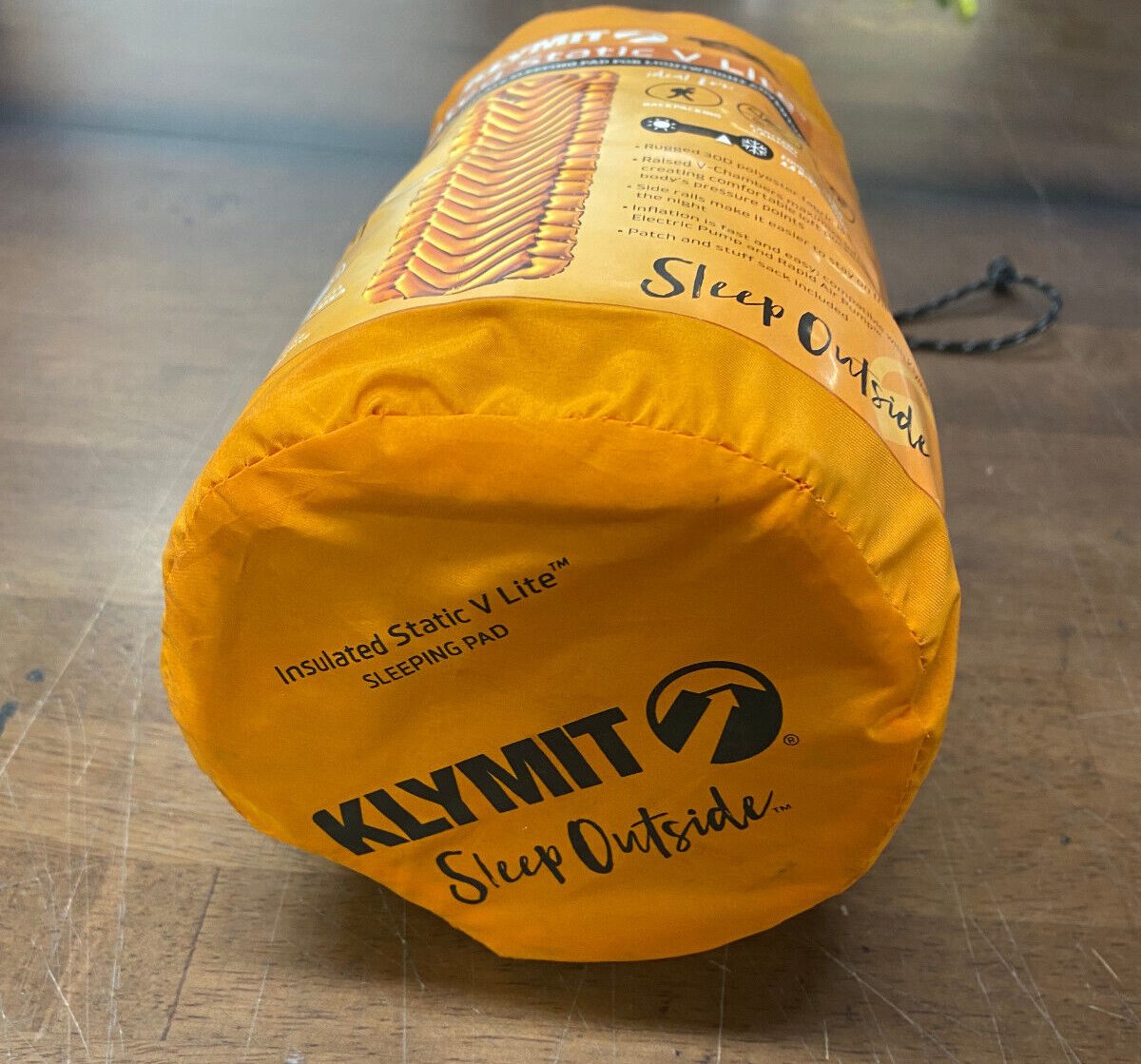 Klymit Insulated Static V Lite Inflatable Mattress, Mango Orange - 06I2OR03C