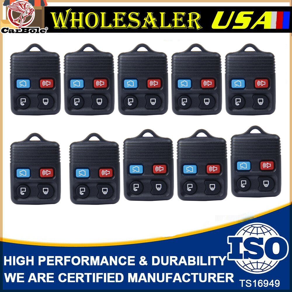 10x 4 Button Replacement Keyless Entry Remote Key Car Fob For Ford Expedition