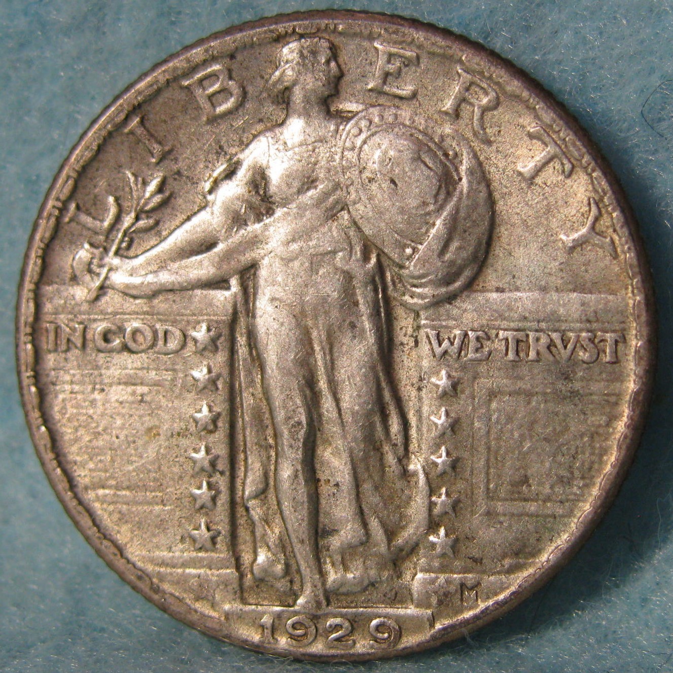 1929 Standing Liberty Silver Quarter AU ~ Old US Coin #627