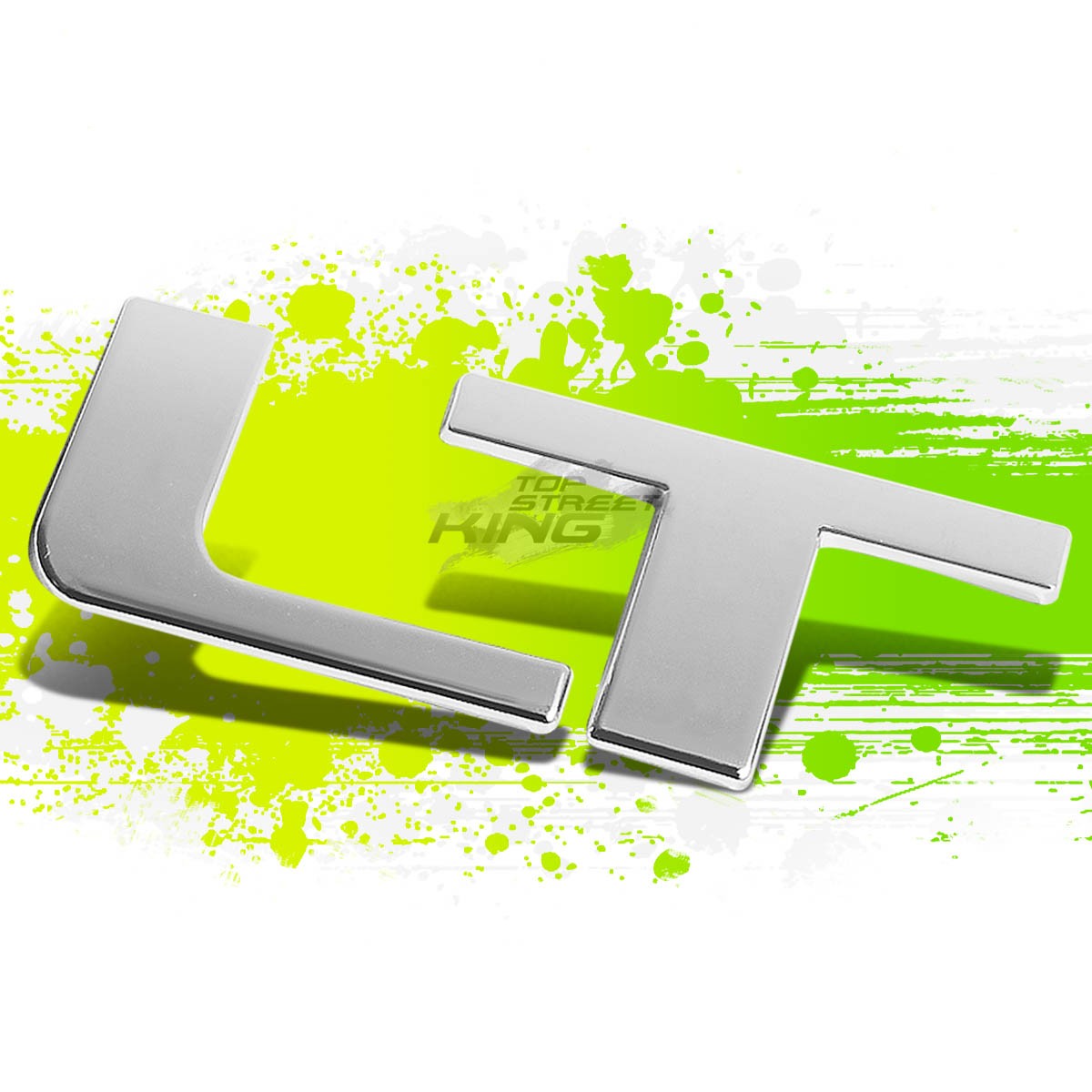 METAL 3D PLATE EMBLEM DECAL LOGO TRIM BADGE SYMBOL POLISHED CHROME LT FENDER CAR