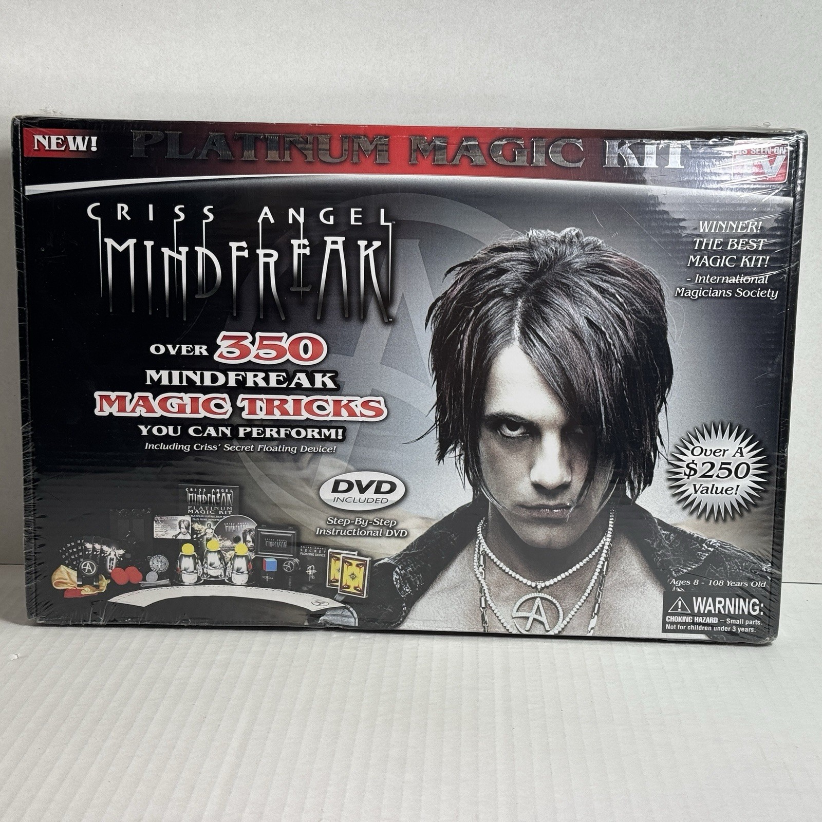 BRAND NEW Criss Angel Mindfreak Platinum Magic Kit Sealed w DVD 350 Tricks Chris
