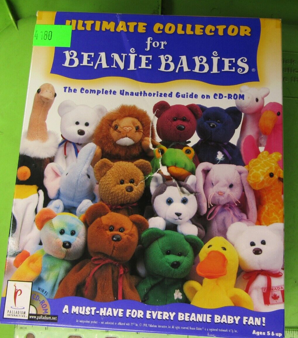 Ultimate Collector for Beanie Babies - CIB Big Box Win 95 CD-ROM 1998 Vintage