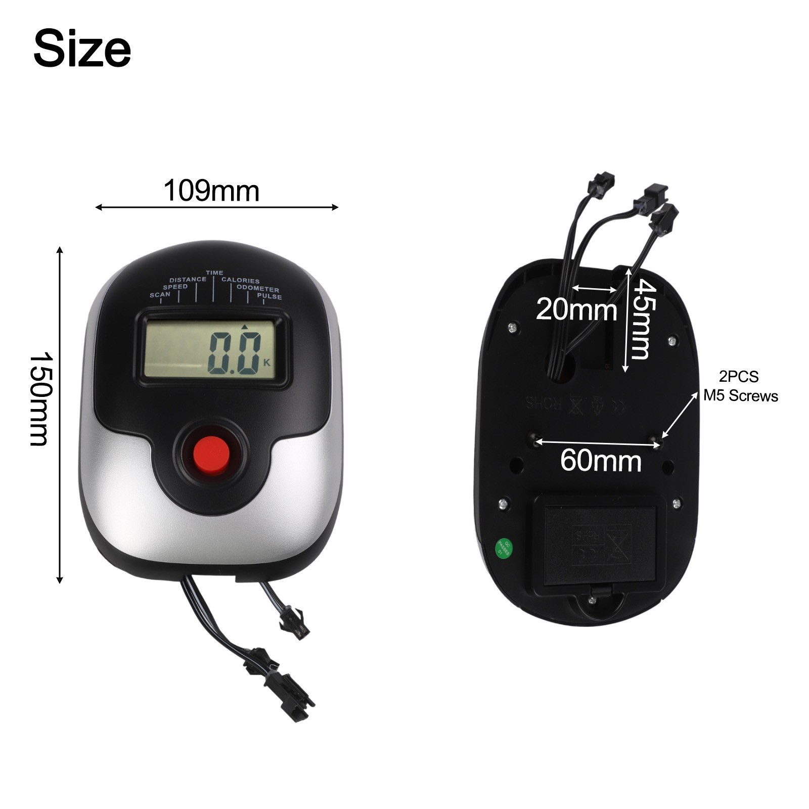 Digital Speedmeter for Stationary Bikes Featuring LED Display and Easy Use