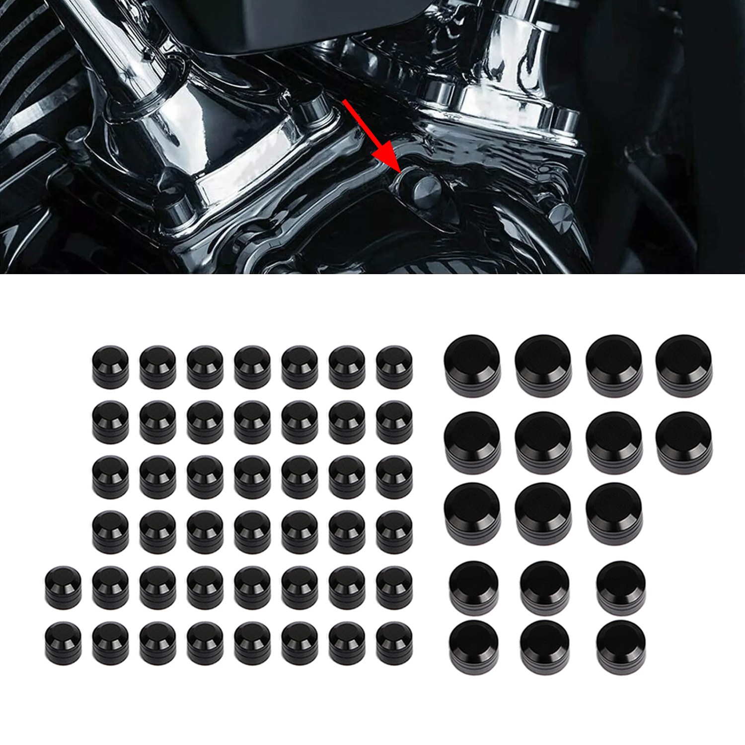 Motor Black CNC Engine Bolt Covers For Harley Road Glide King FLTR FLHR 1999-06