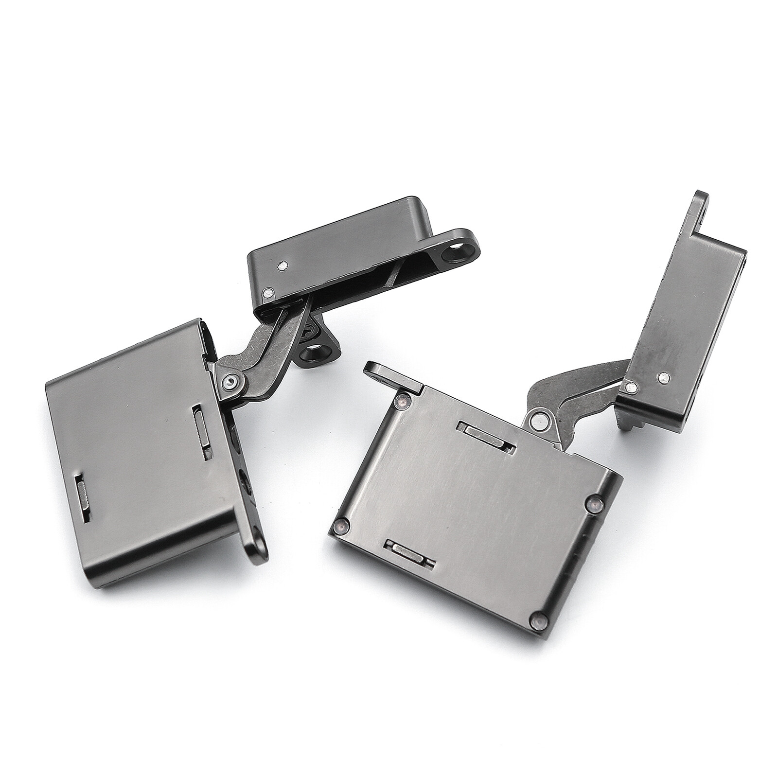 2PCS Hidden Door Hinges Heavy Duty Zinc Alloy 105° Swing Butt Hidden Hinge