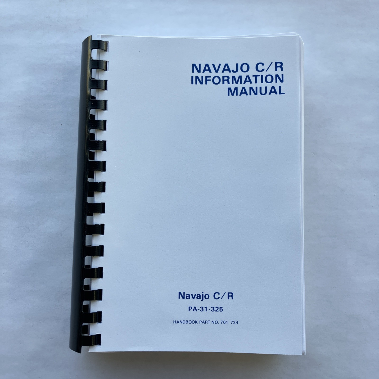 Piper PA31-325 Navajo C-R 1980 & Up PIM (761-724) - Reproduction