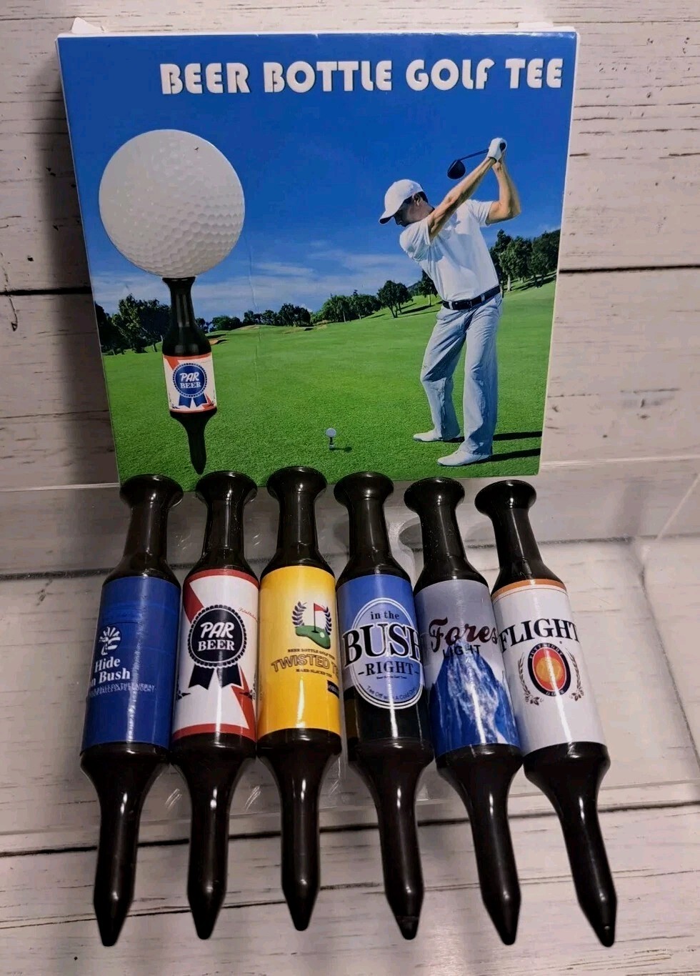 Golf Tees Beer Bottle Durable and Recyclable Plastic Golf Tee Accessories, Funny