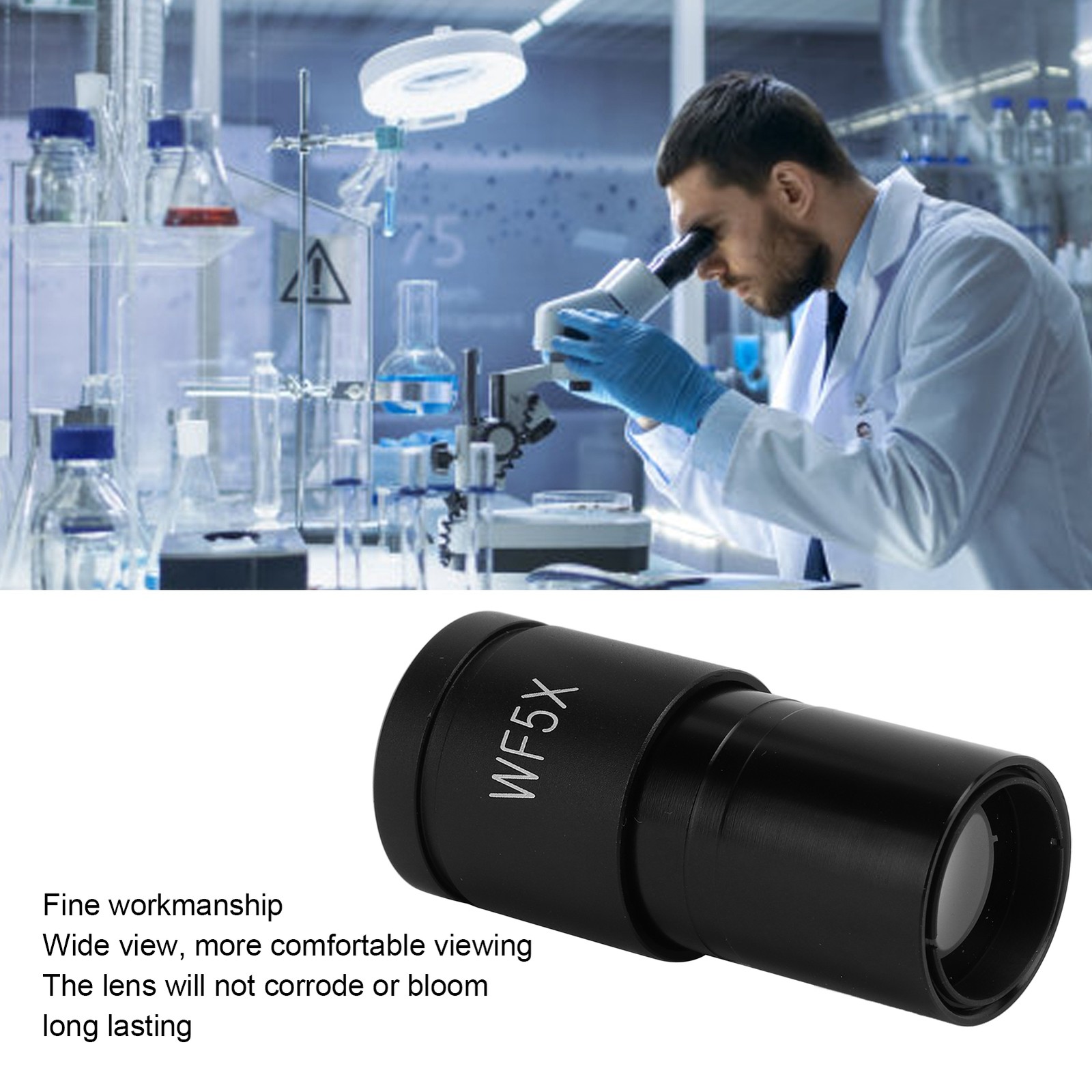Microscope Eyepiece General Purpose Biological Type Wide Angle Eyepiece WF5X