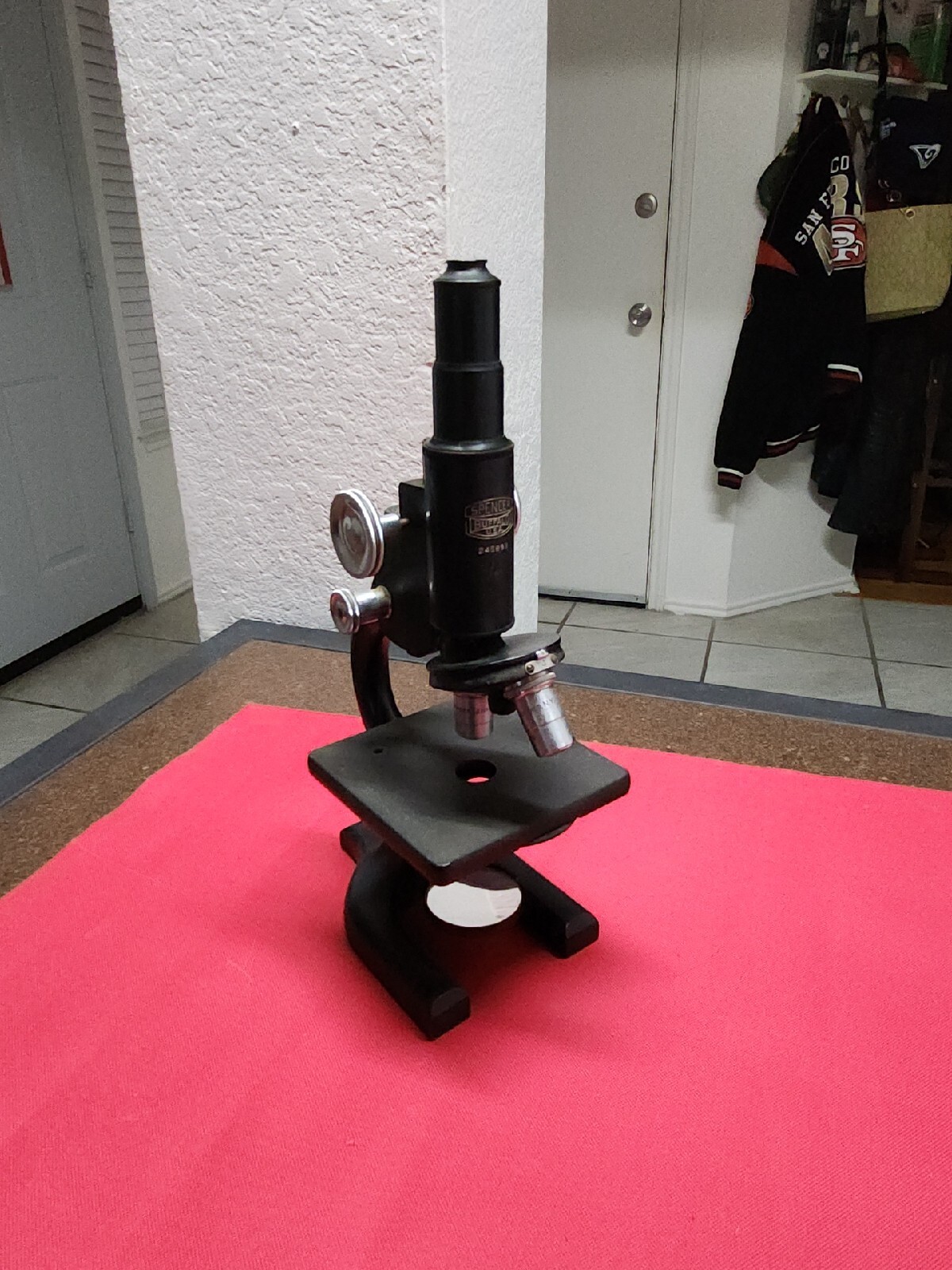 Vintage Spencer Buffalo USA Mechanical Microscope No.245893 Works Good Condition