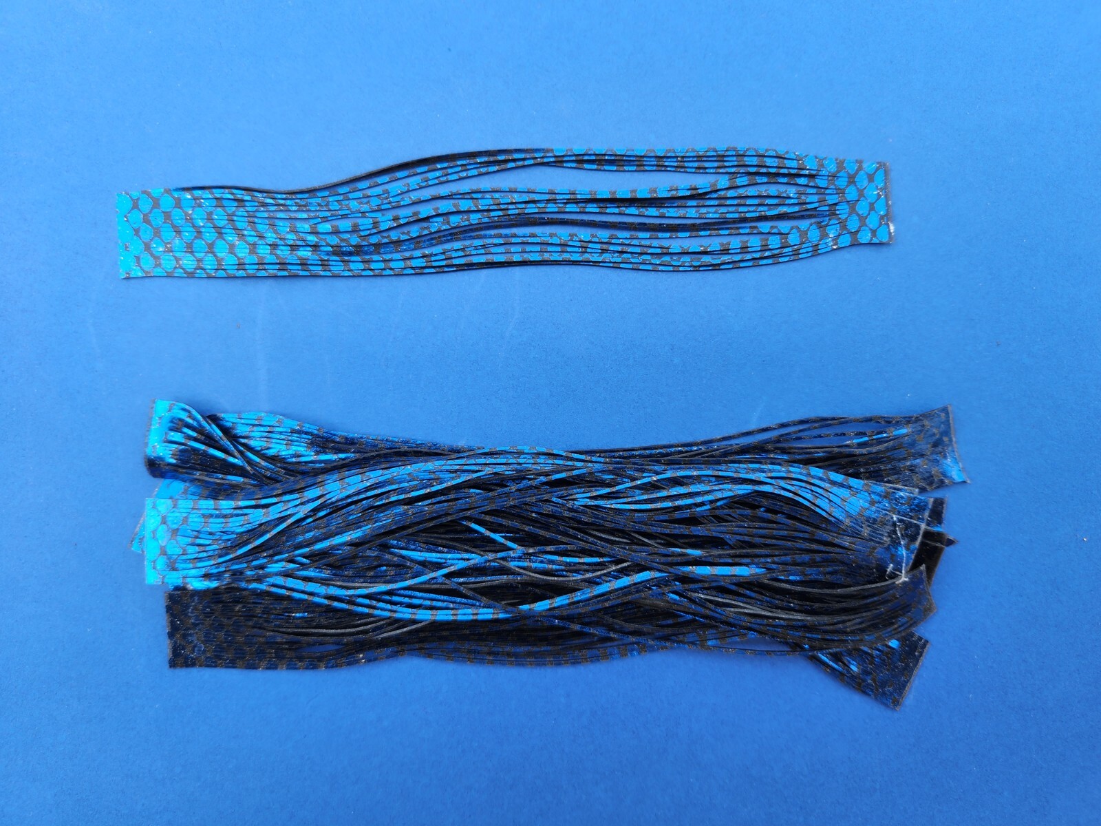 10 Blue Chrome silicone skirt Tab  material  Spinner bait jig lure