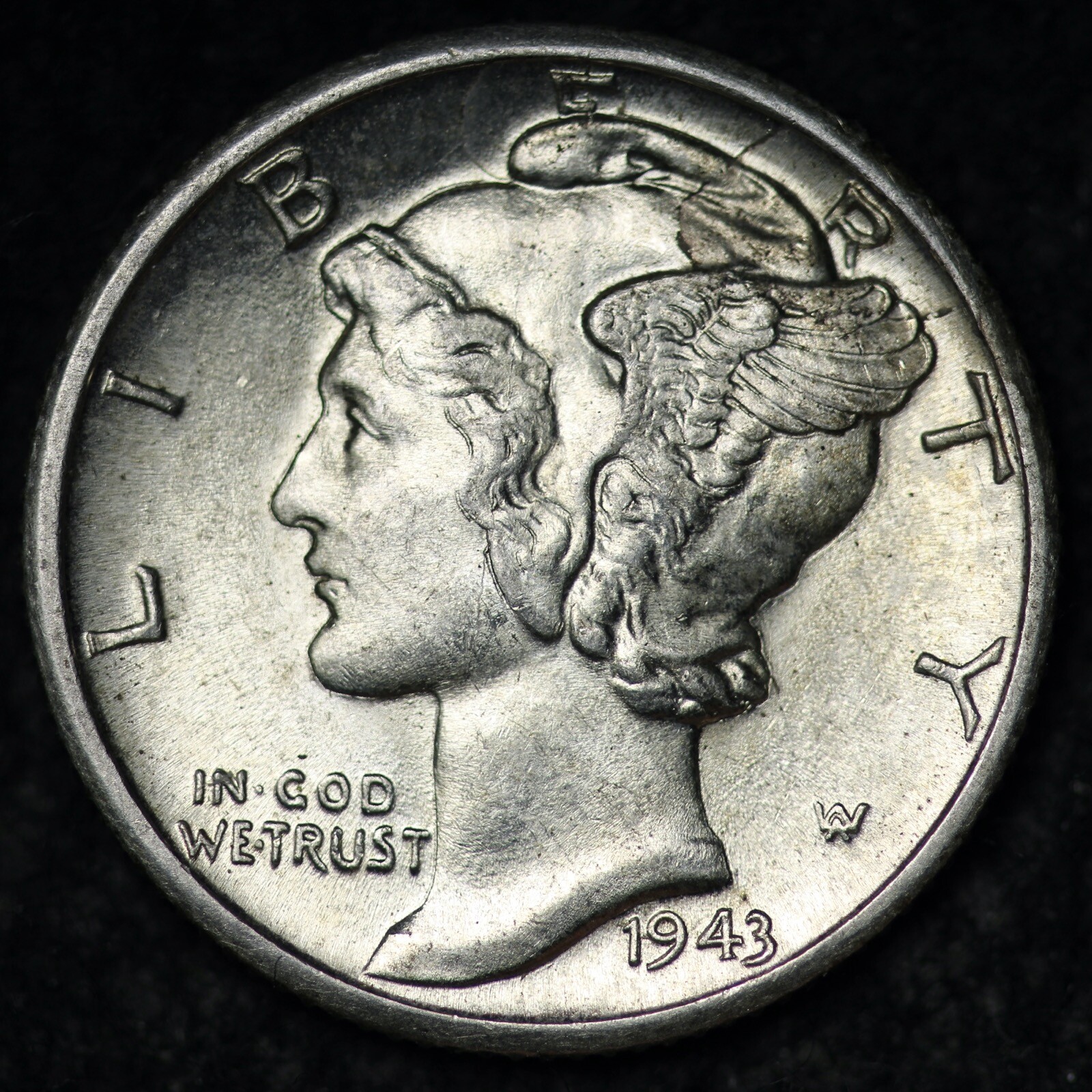 1943-D Mercury Silver Dime GEM BU *UNCIRCULATED* MS E141 WQP