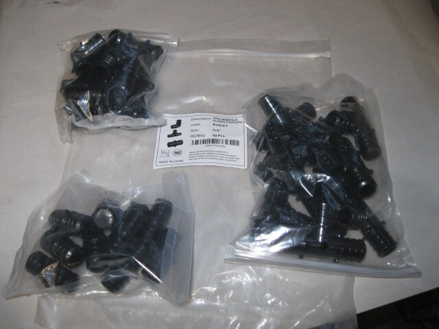 30 PCS Pex B Poly Crimp Ring Fittings 3/4" Combo: Elbow Coupler Tee (10/Ea)