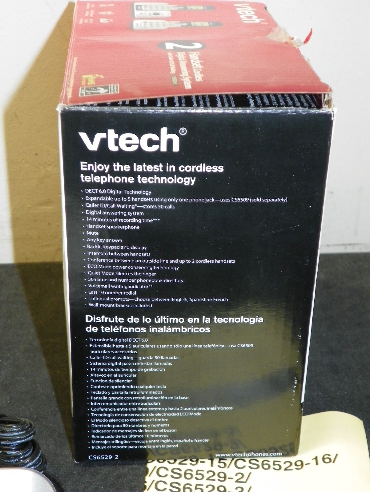 VTech CS6529-2 DECT 6.0 2 Handset Cordless Phone Answering System With Caller ID