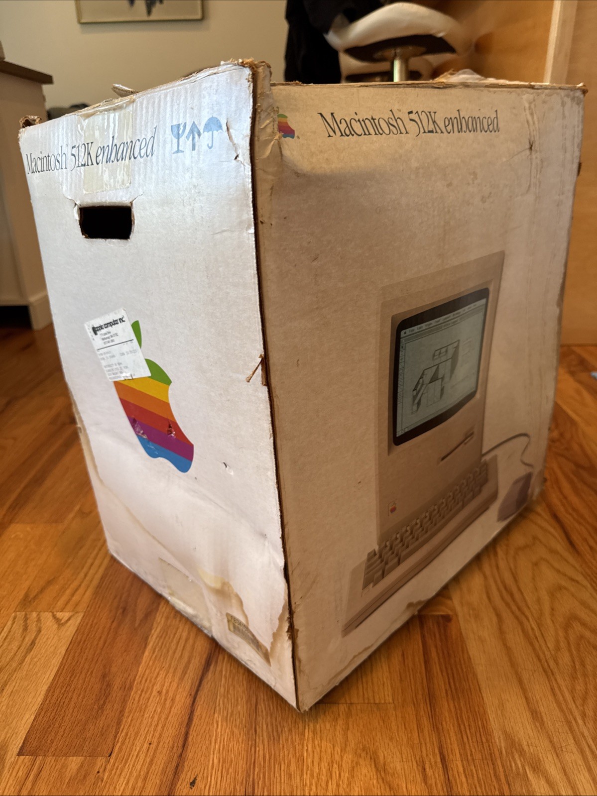 Apple Macintosh 512K M0001W Computer w/ Keyboard Mouse Original Box Untested