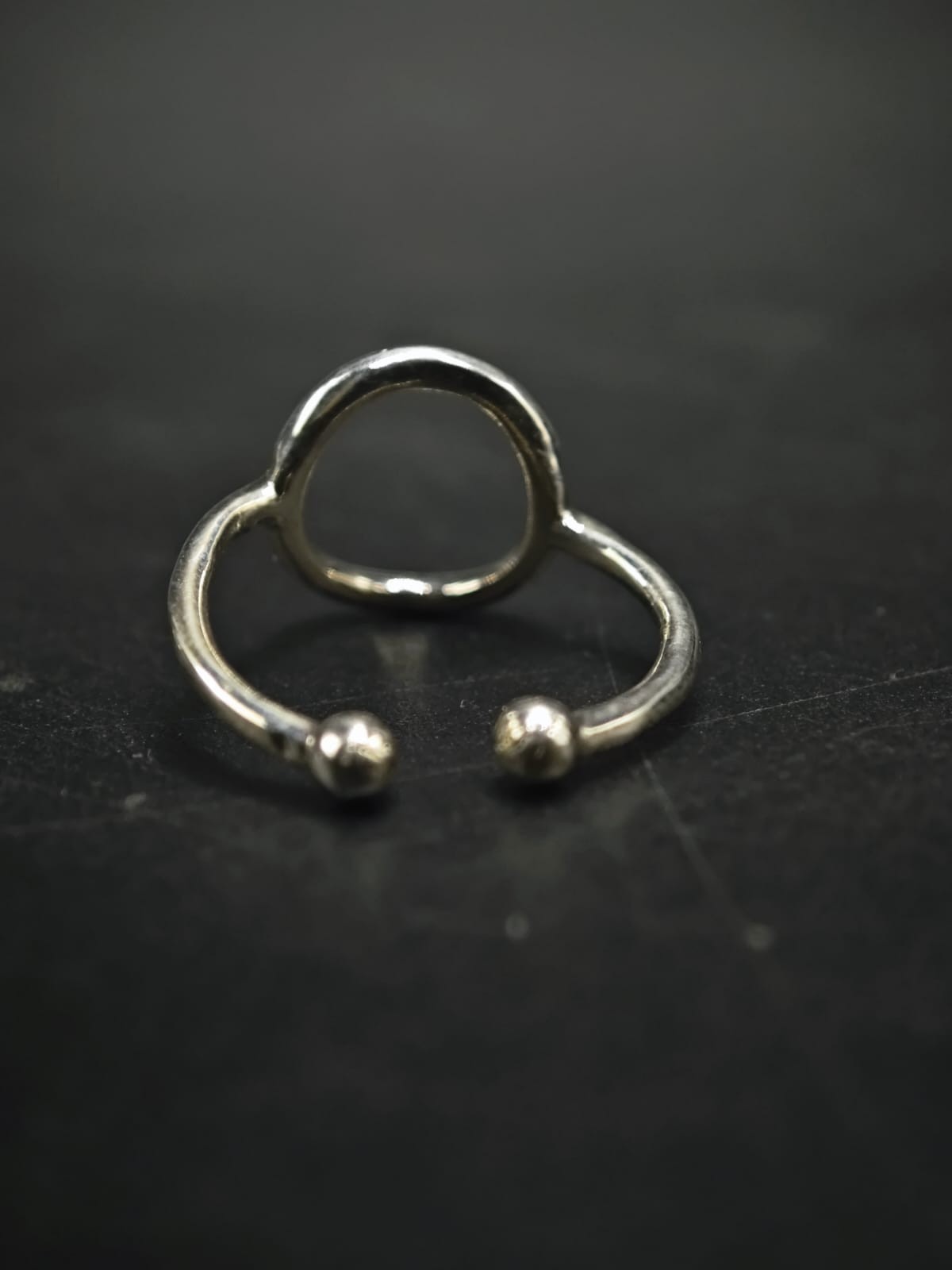 Hallmark 925 Sterling Silver Solid Metal Adjustable Open Circle Toe Ring 4 Women