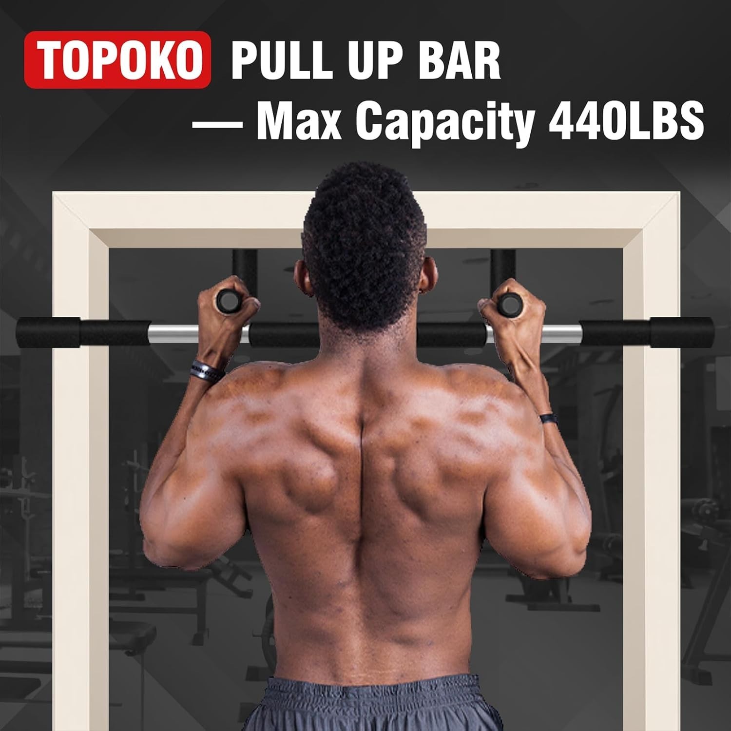 Versatile Pull Up Bar for Strength Training - Easy Install, 440 lbs Limit