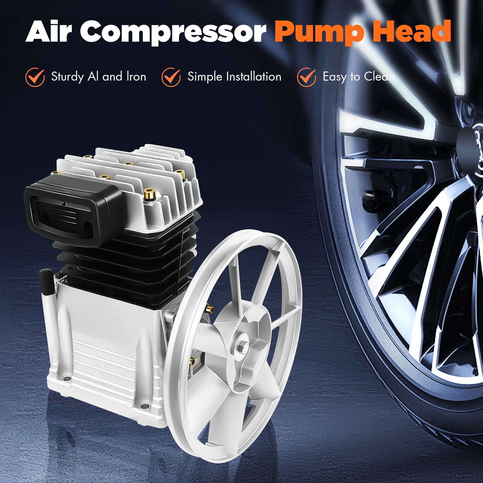 Air Compressor Pump Head Single Stage Twin Cylinder Air Compressor Pump Head US