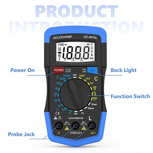 Capacitor Tester000pF~00uF00~000M0 0hm Multimeter | Capacitance Meter, 2