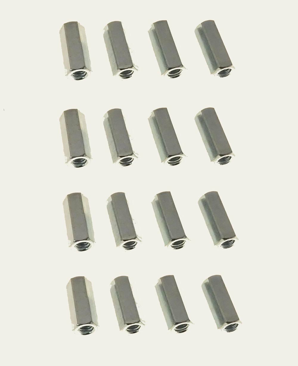 16 Pack 10-32 X 3/4" Long Hex Coupling Nut with Zinc Plate 64827074