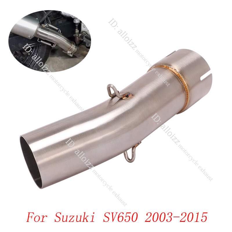 Slip For Suzuki SV650 2003-15 Motorcycle Exhaust Mid Link Pipe 51mm Muffler Pipe