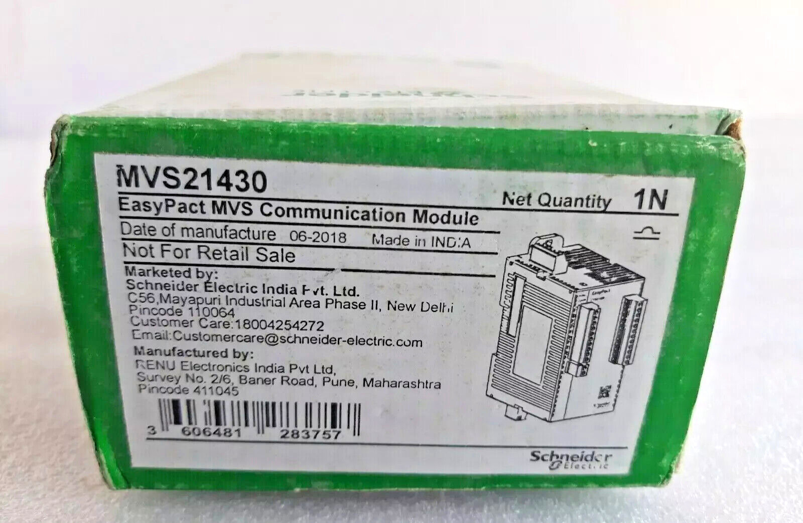 1PC-  Schneider MVS21430 EasyCom Communication Module for EasyPact MVS-NEW