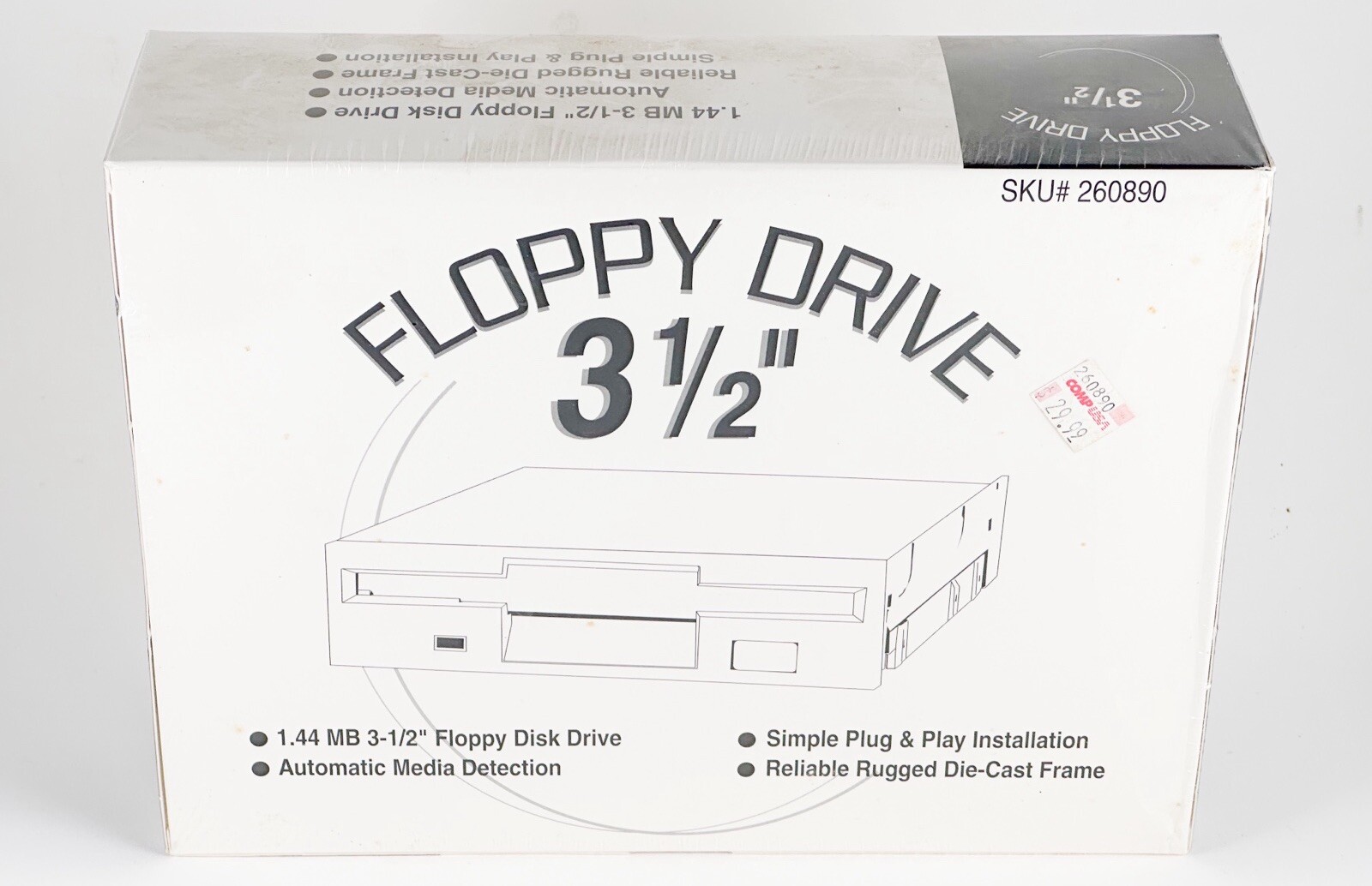 COMP USA 3.5" Internal Floppy Drive Sealed SKU260890 Vintage