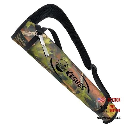 Archery Back Arrow Quiver Holder - Adjustable Quiver for Arrows with Camo