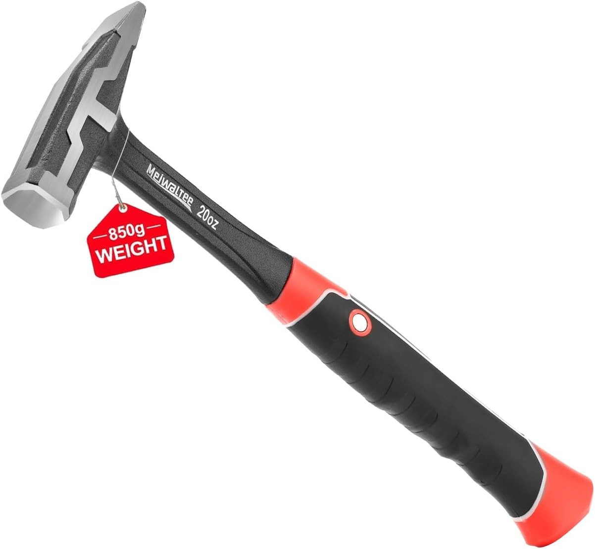 Meiwaltee 20 oz One-piece Forged Engineer Hammer, Sheet Metal Hammer 850g, Non-s