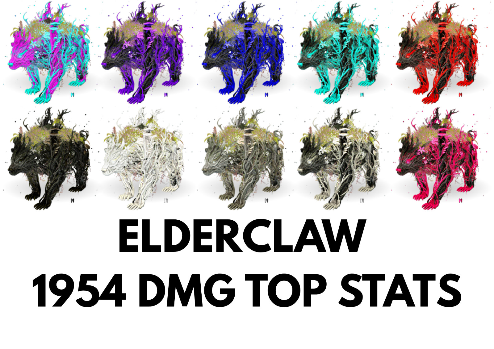 Elderclaw TOP STATS 1954 DMG Clone Ark Survival Ascended Official PVE