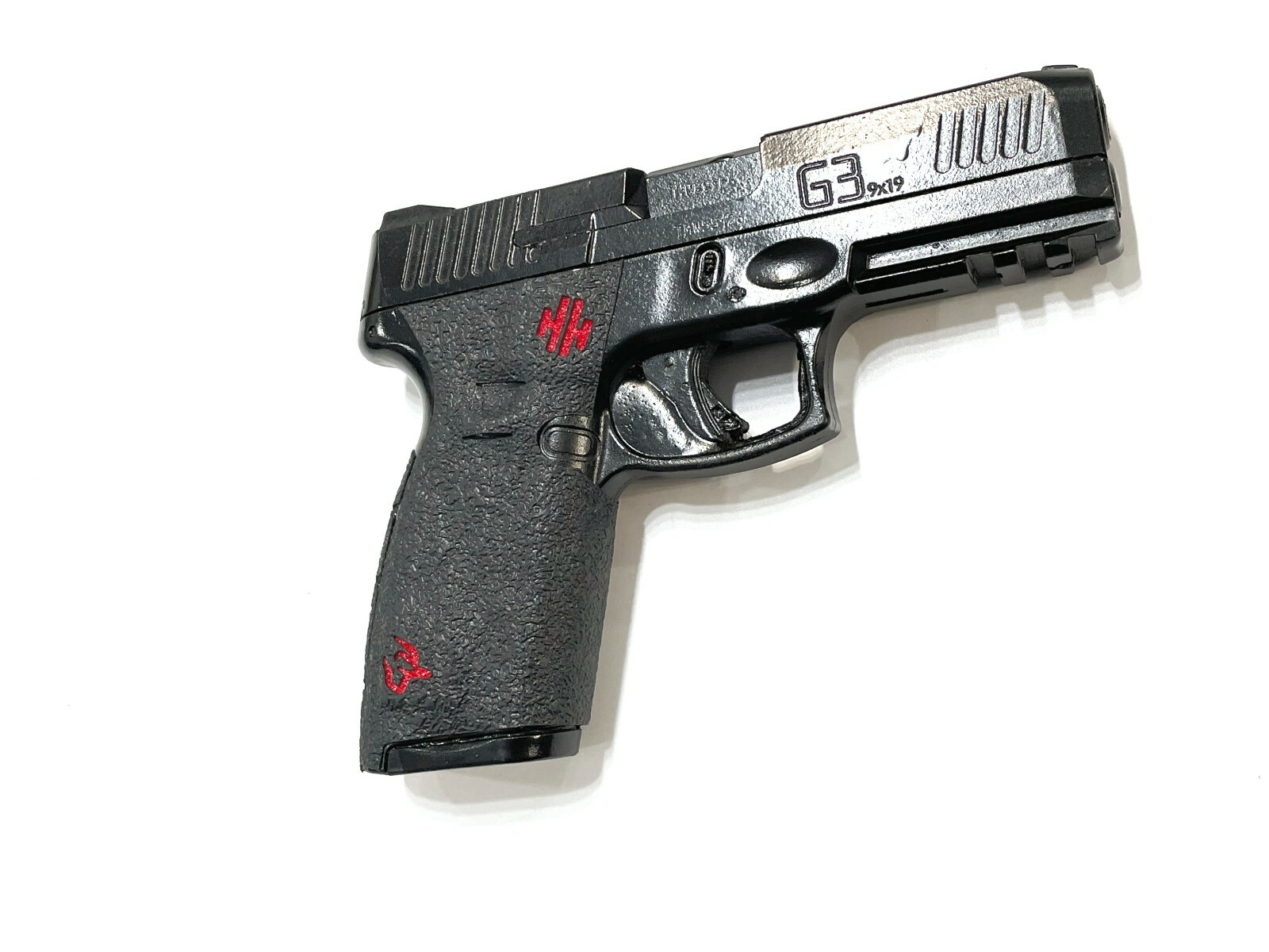 HANDLEITGRIPS Textured Rubber Gun Grip for Taurus G3 with Red Insert