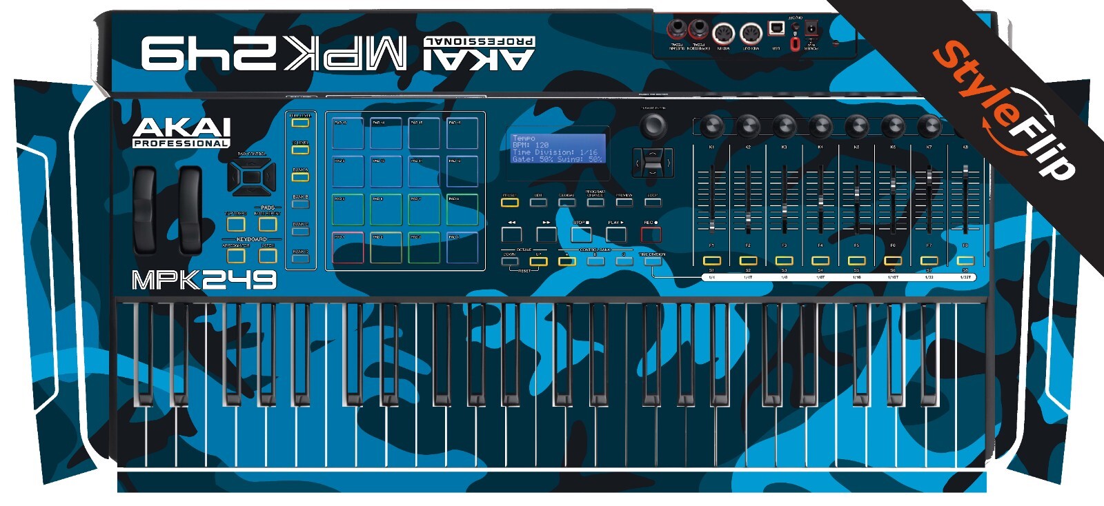 Akai MPK 249 Skin | Blue Camo | Protective Decal | StyleFlip Skins