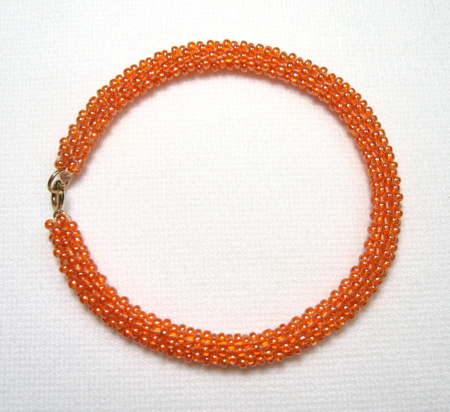Lyn's Jewelry Orange Beaded Bracelet 7 "