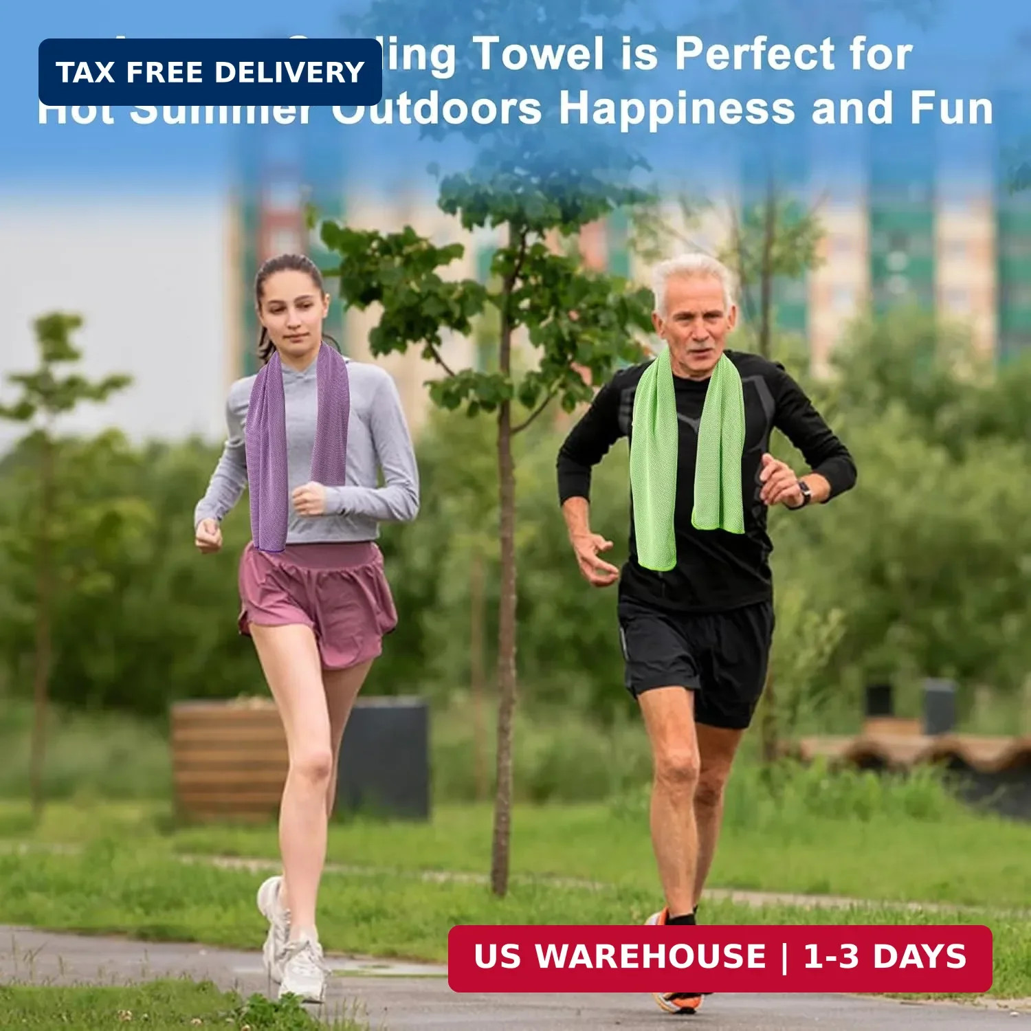 4 Pack Cooling Towel (40"x12"), Cooling Neck Wraps,Soft Breathable Chilly