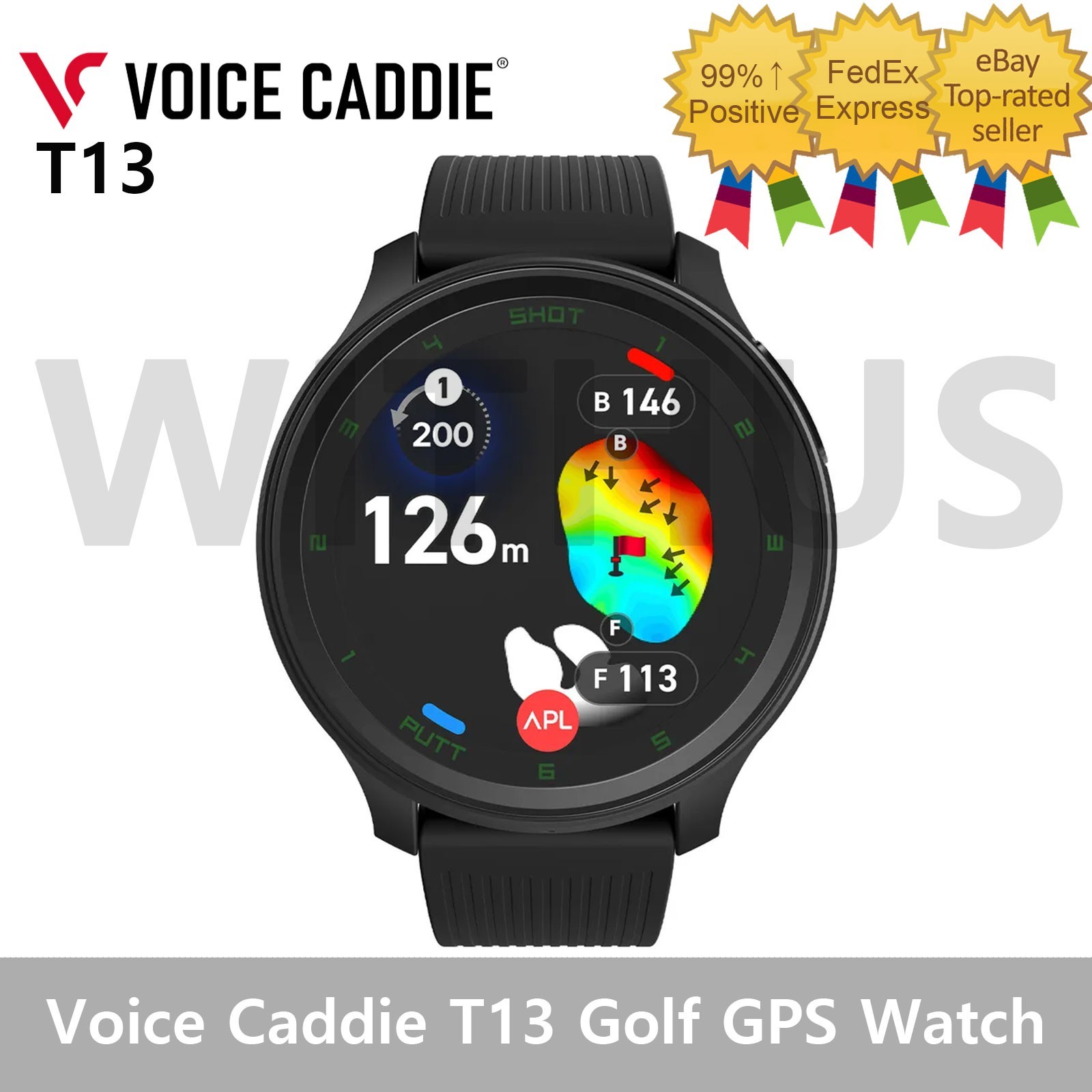 Voice Caddie T13 Golf GPS Watch Smart Distance Rangefinder for Men & Women