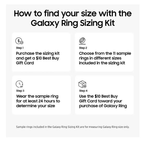 Samsung - Galaxy Ring Sizing Kit - Black - (2025)