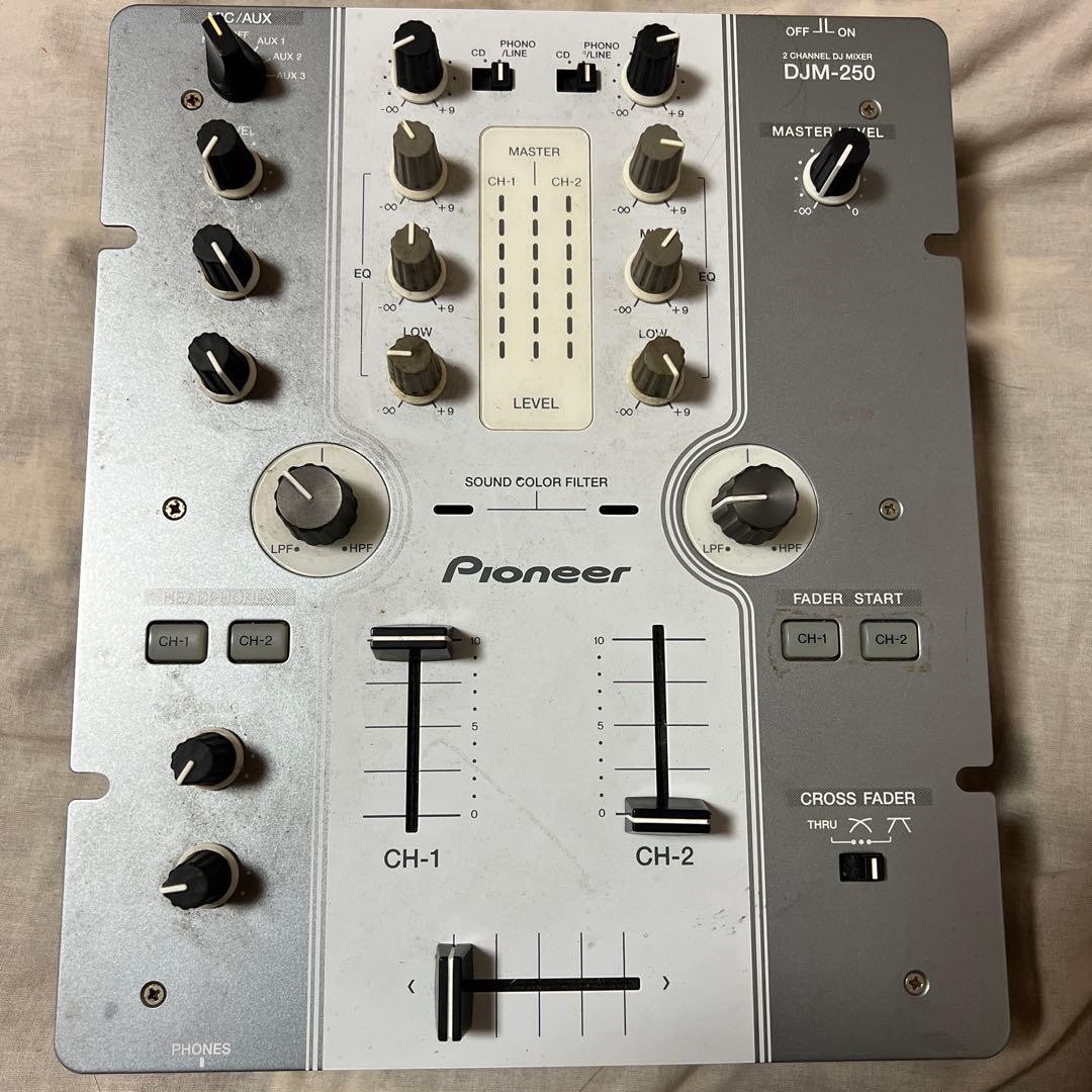 Pioneer DJM-250 DJ Mixer Black 2ch Club Style Mixer Tested Fully Working