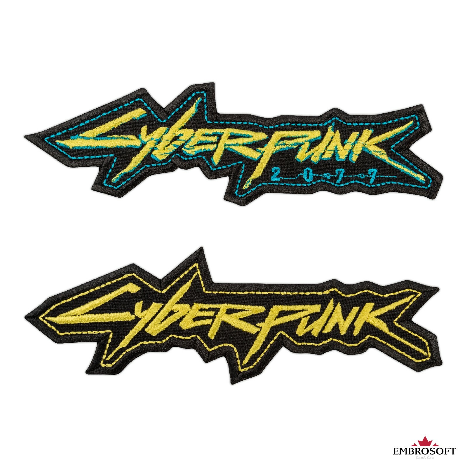 Cyberpunk Patch, Game Logo Badge for Cyber Cosplay, Embroidered Emblem, Iron On
