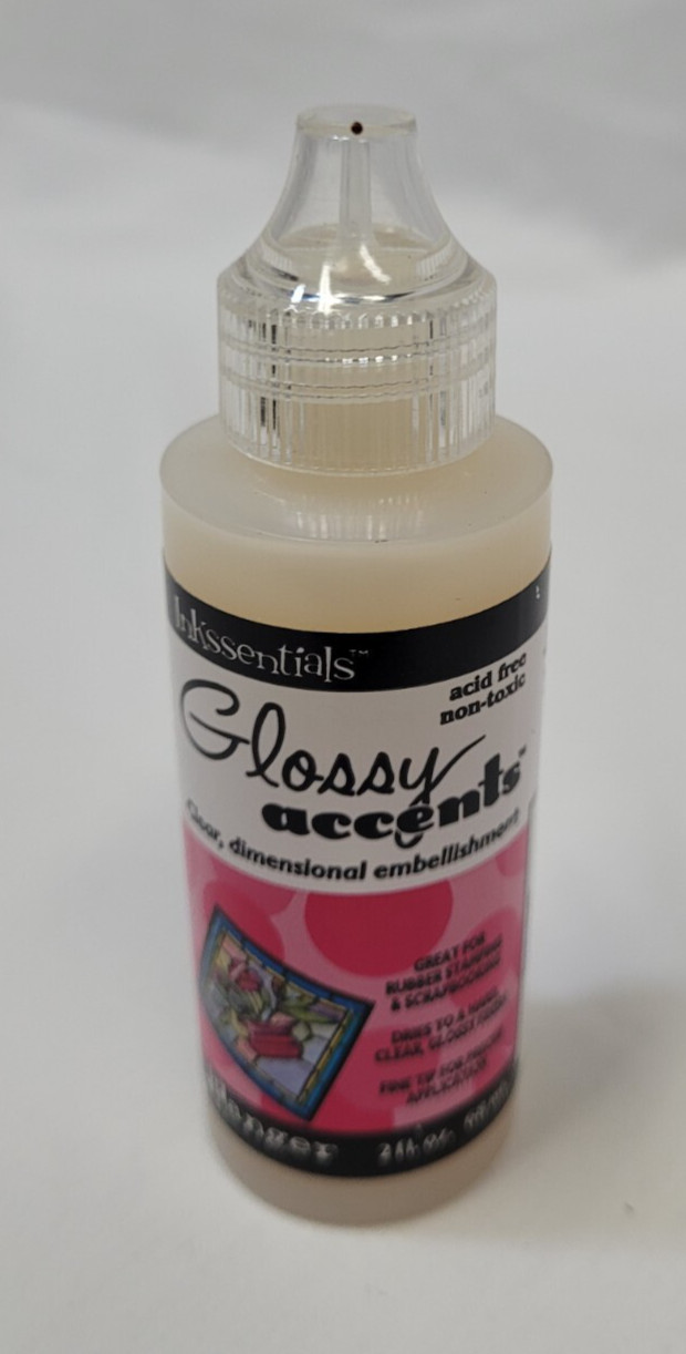 Glossy Accents NIP 2FL Ozs Ranger Ink Inkssentials Clear Crafting