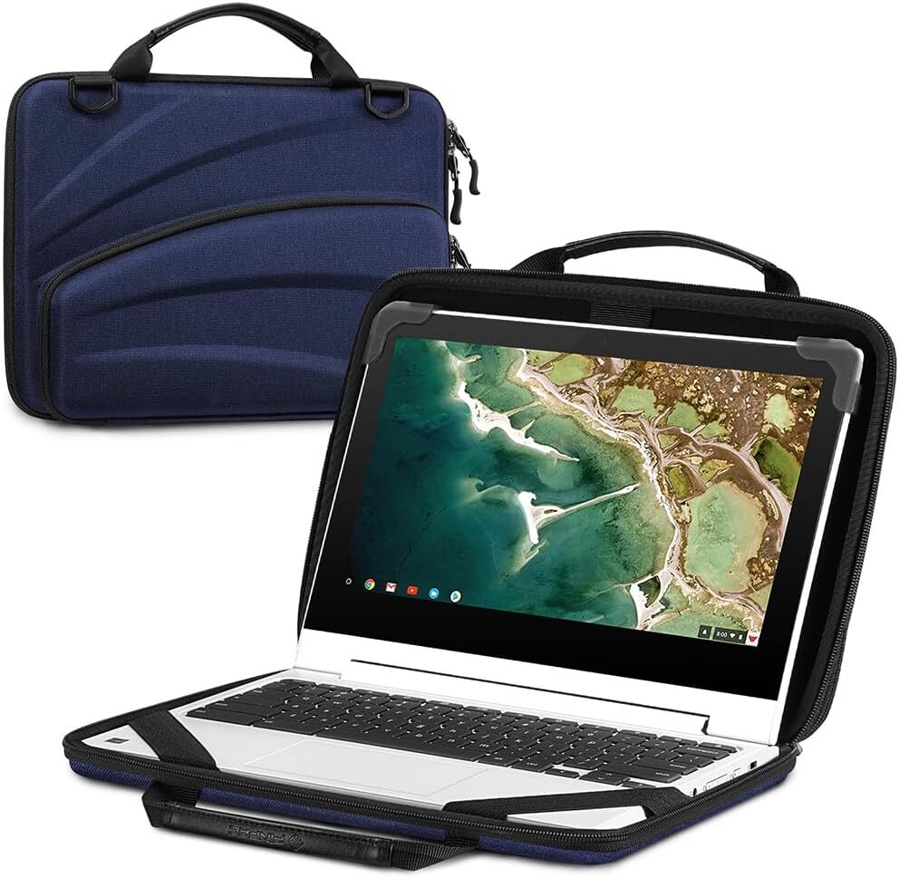 11.6 Inch Chromebook Sleeve Case Briefcase Shoulder Bag with Accessory Pouch