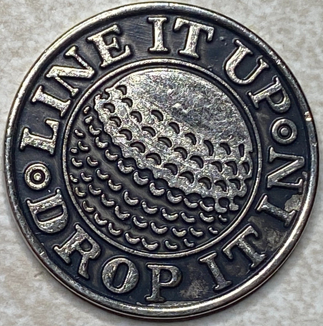 Line it Up Drop it In Golf Ball Marker Token T8385